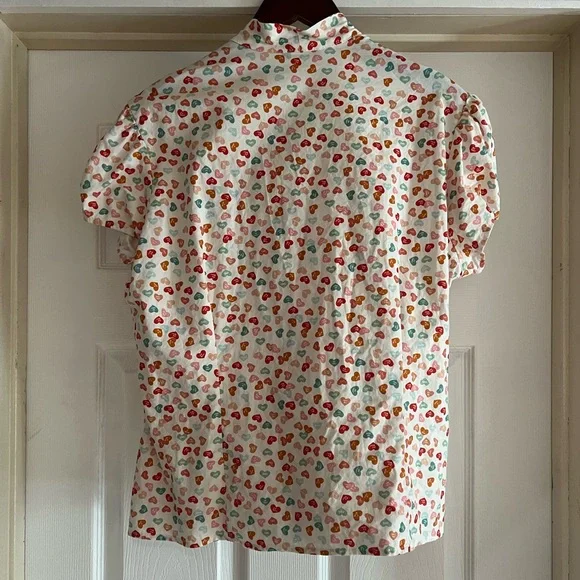 Heart of Haute Estelle Blouse in Conversation Heart Print - Picture 6 of 8